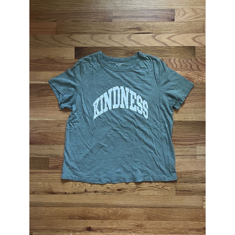 Old Navy 'Kindness' Graphic T-Shirt, Short Sleeve, 100% Cotton, Women's Large